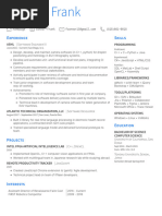 Connor Frank Resume - Software Engineer