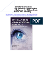 Test Bank For International Organizational Behavior Transcending Borders and Cultures 1st Edition Dean Mcfarlin Paul Sweeney