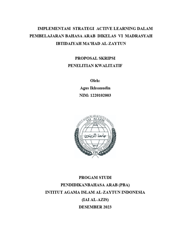 Active Learning dalam Pembelajaran Arab VI | PDF