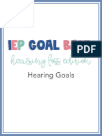 IEP Goal Bank: Hearing Loss Edition