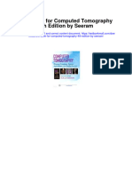 Test Bank For Computed Tomography 4th Edition by Seeram