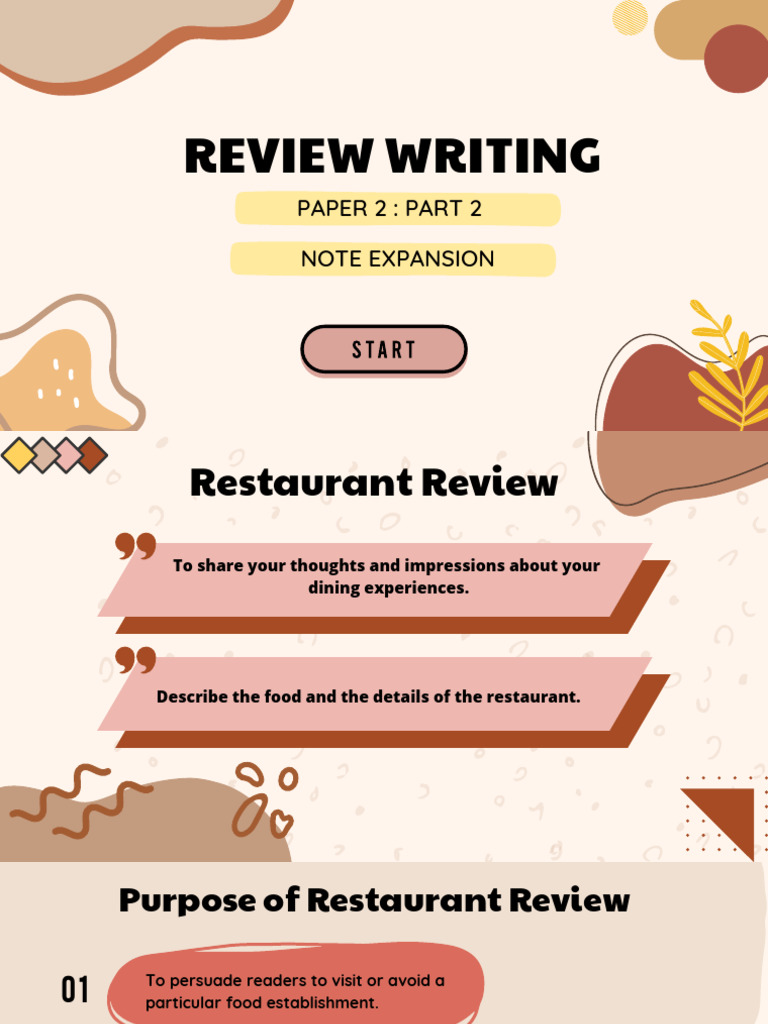 Writing Effective Restaurant Reviews | PDF | Cooking, Food & Wine