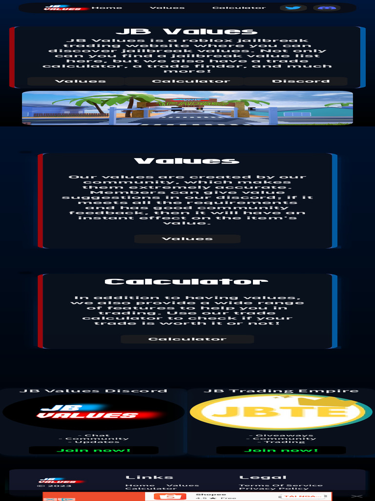 JB Values - Roblox Jailbreak Values | PDF