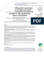 Muslim Millennial 'S Purchase Intention of Halal-Certi Fied Cosmetics and Pharmaceutical Products: The Mediating e Ffect of Attitude