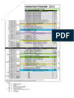 2022 Chorale Schedule (As at 20th Dec 2021)