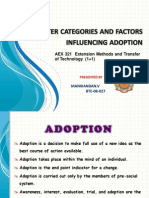 Adopter Categories and Factors Influencing Adoption