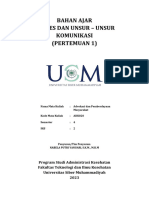 Bahan Ajar Pertemuan 1 Proses Dan Unsur - Unsur Komunikasi