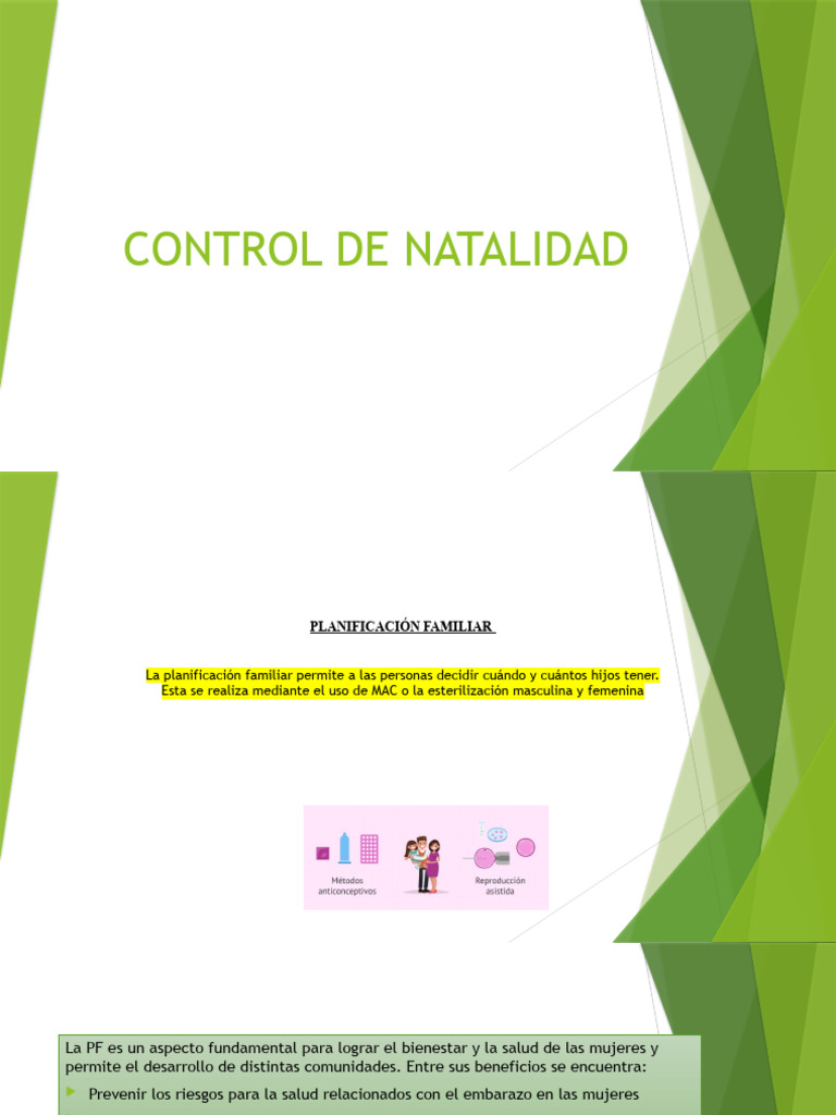Métodos de Control de Natalidad y Salud | PDF | Control de la natalidad ...