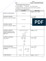 01 - Review of Exponent Laws Handout