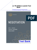 Negotiation 7th Edition Lewicki Test Bank