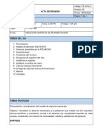 Acta de Capacitacion de Rehabilitacion