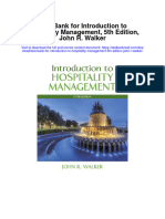 Test Bank For Introduction To Hospitality Management 5th Edition John R Walker