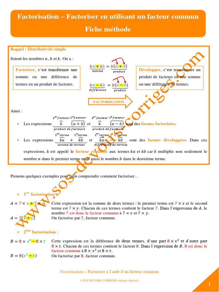 factorisation-par-facteur-commun-pdf-factorisation-math-matiques