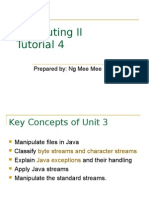 Computing II Tutorial 4: Prepared By: NG Mee Mee