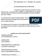 Nia 705 Opinion Modificada en El Dictamen Del Auditor