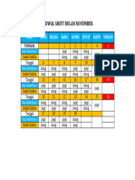 Jadwal Admin November