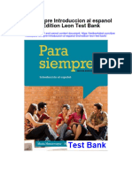Para Siempre Introduccion Al Espanol 2nd Edition Leon Test Bank