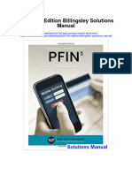 Pfin5 5th Edition Billingsley Solutions Manual