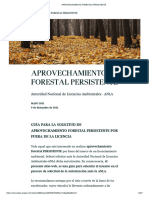 Aprovechamiento Forestal Persistente