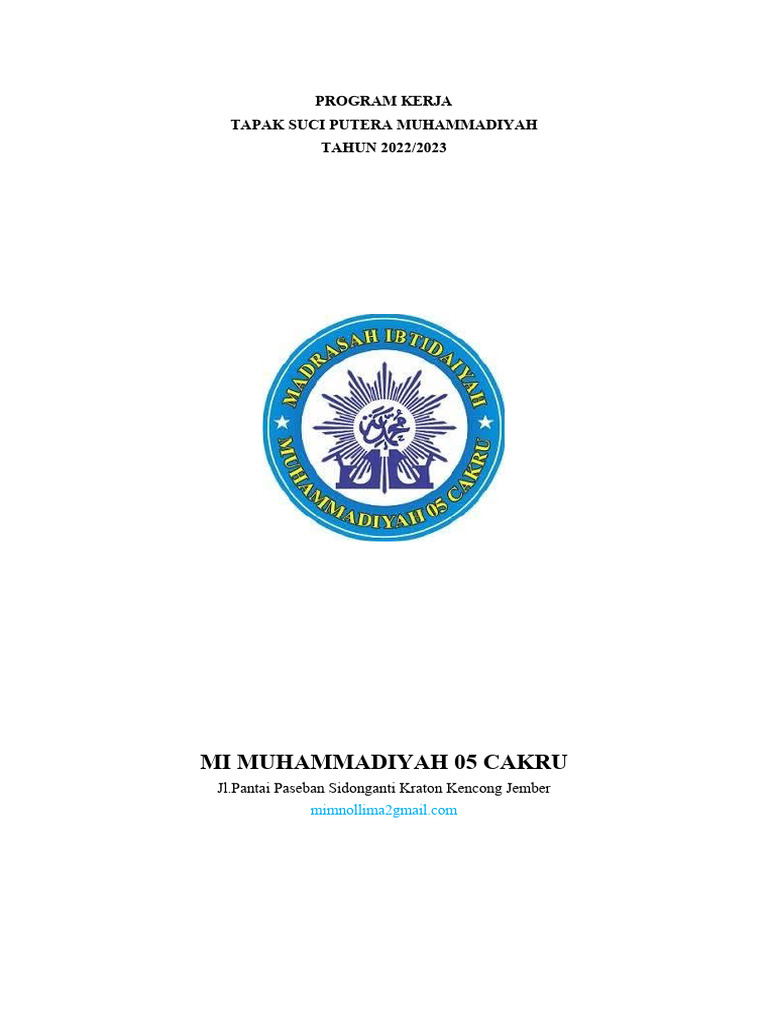 Program Kerja Tapak Suci 2022/2023 | PDF