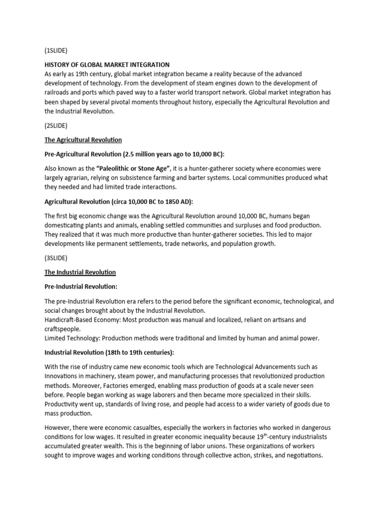 History of global market integration pdf socialism capitalism
