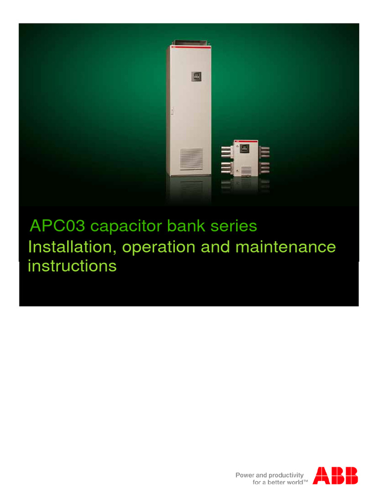 APC03 Capacitor Bank Installation Guide | PDF | Capacitor | Fuse ...