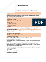 Worksheet Gravitation