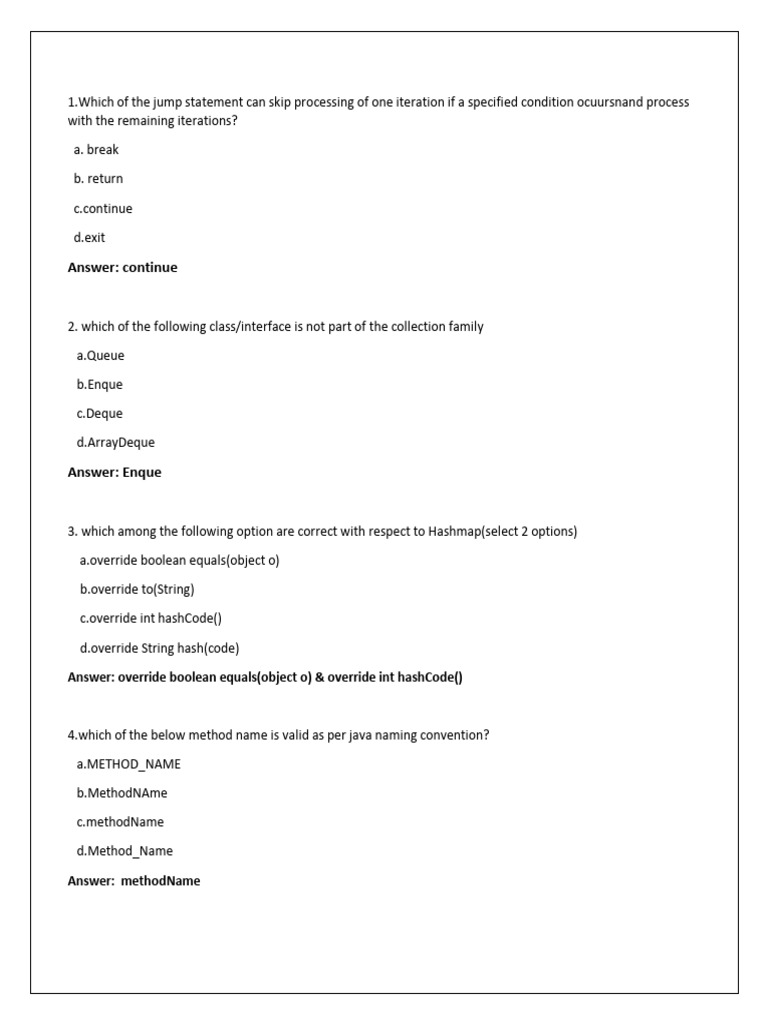 Java MCQ Merged | PDF | Class (Computer Programming) | Method (Computer ...