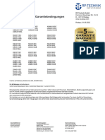 Guarantee Condition - RP Luminaires Lithium Battery (German)