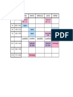 Horario 2° Semestre