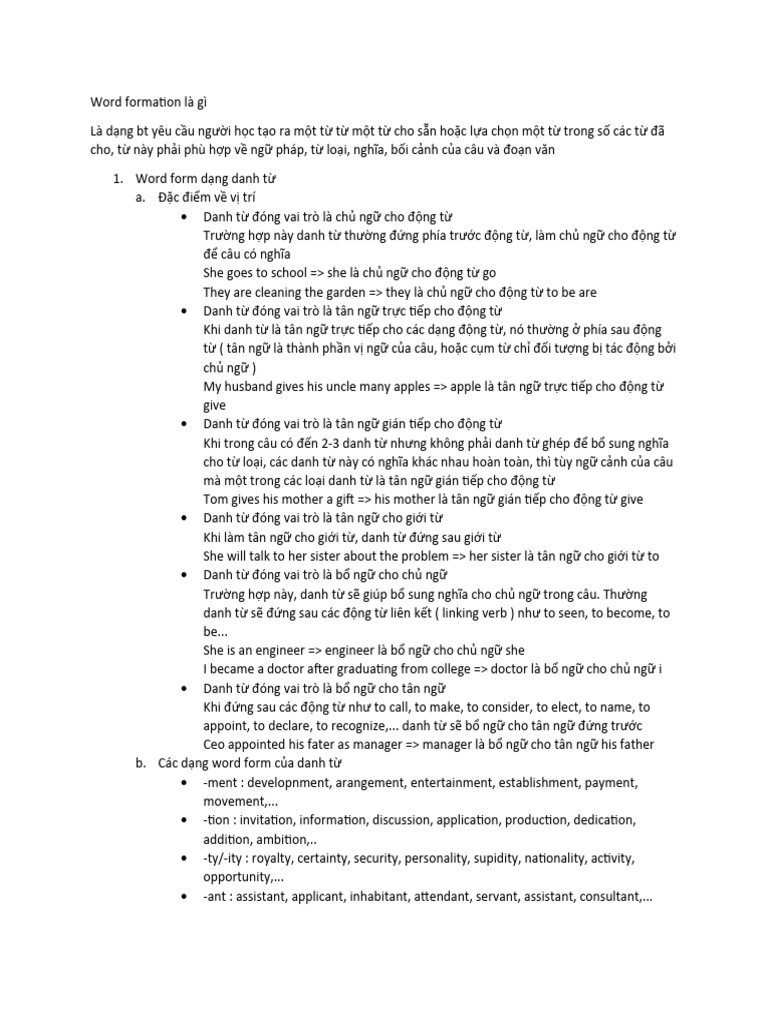 Word Formation | PDF