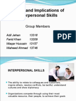 Scope & Implications of Interpersonal Skills New
