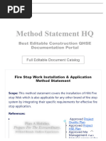 Firestop System Installation Method Statement | PDF | Personal ...