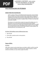 CS - Xii - SM - File Handling