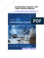 Principles of Information Systems 13th Edition Stair Solutions Manual
