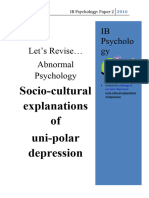 Socio Cultural Exps For Depression
