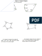 Angles in Regular and Irregular Polygons