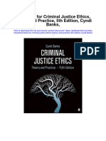 Test Bank For Criminal Justice Ethics Theory and Practice 5th Edition Cyndi Banks