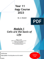 Year 11 Biology Module 1 2023 Notes