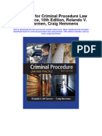 Test Bank For Criminal Procedure Law and Practice 10th Edition Rolando V Del Carmen Craig Hemmens