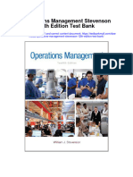 Operations Management Stevenson 12th Edition Test Bank