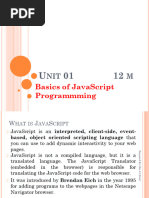 Unit-1 Basics of JavaScript Programming