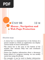 Unit-6 Menus, Navigation and Web Page Protection 