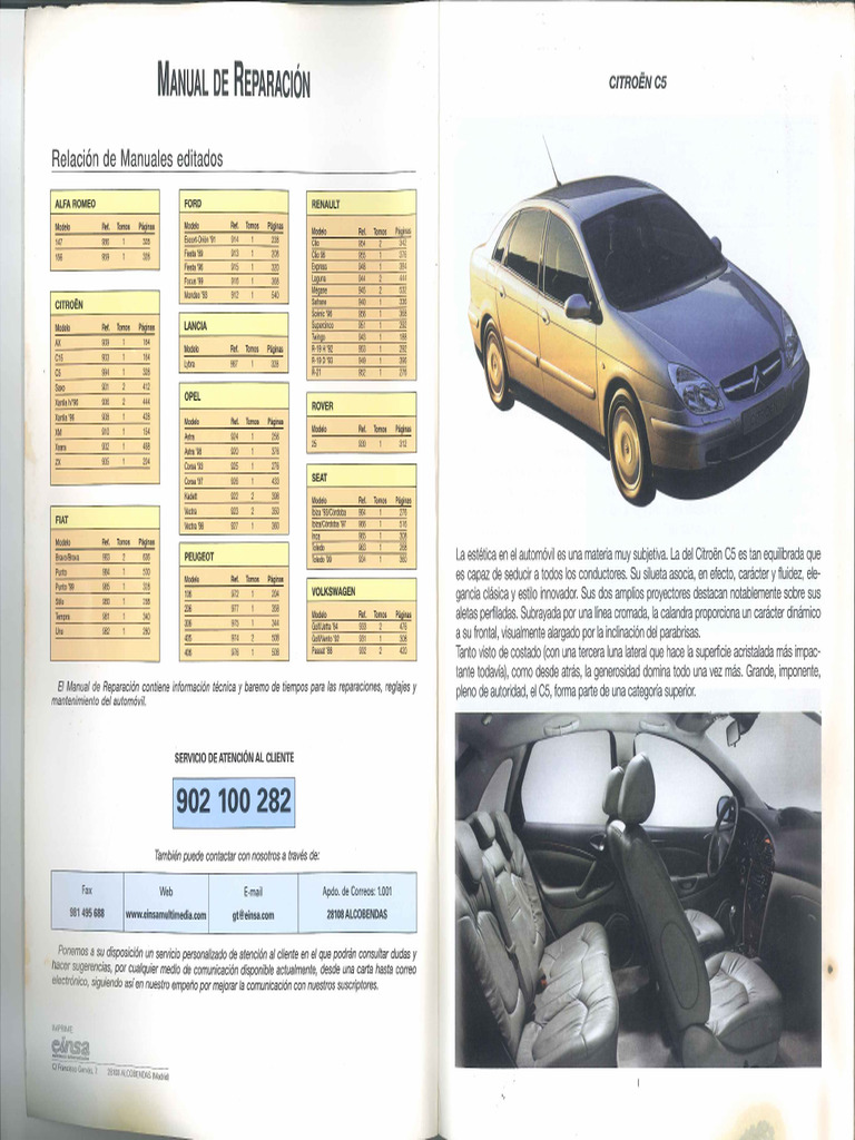 DOWNLOAD 2009 CITROEN C5 PARTS MANUAL visual data 4