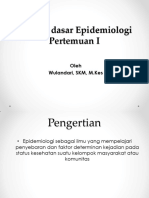 Pertemuan 1 Konsep Dasar Epidemiologi