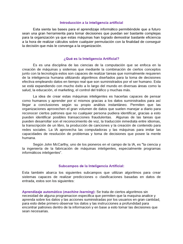 Módulo 1 - Intro A La IA | PDF | Inteligencia artificial | Inteligencia ...