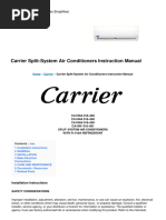 Split System Air Conditioners Manual