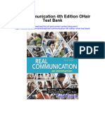 Real Communication 4th Edition Ohair Test Bank
