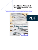 Organizational Ethics A Practical Approach 3rd Edition Johnson Test Bank