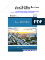 Real Estate Law 11th Edition Jennings Solutions Manual